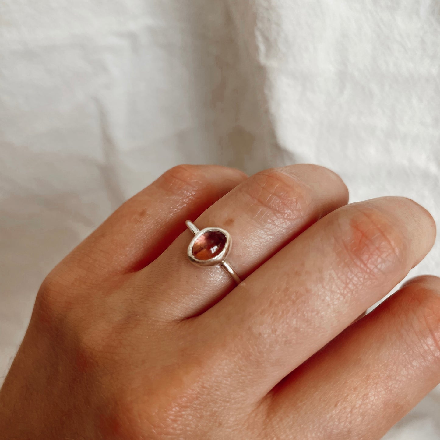 Anillo Rita - Turmalina Rosa